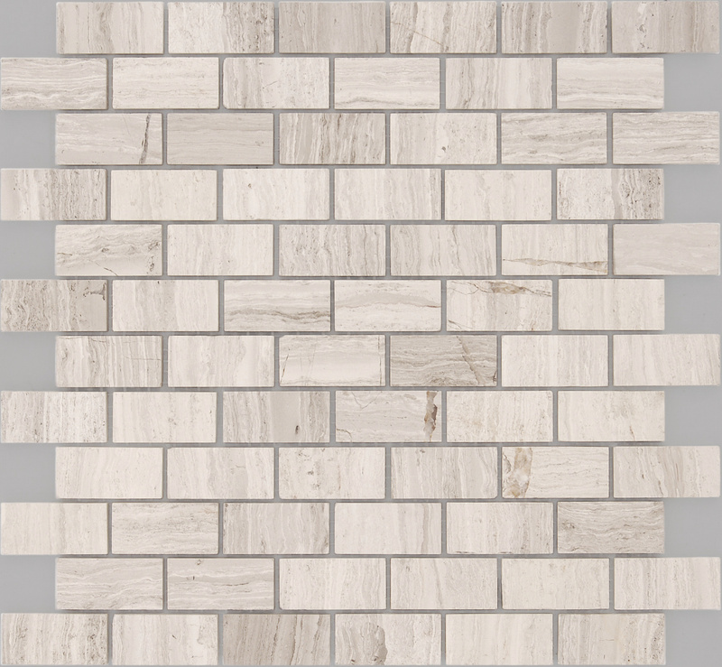 Мозаика из мрамора Travertino Silver MAT 2348 сетка 29,8x29,8см