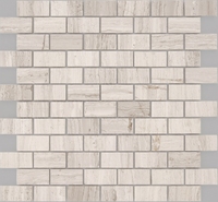 Мозаика из мрамора Travertino Silver MAT 2348 сетка 29,8x29,8см