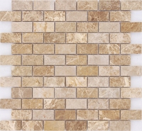 Мозаика из мрамора Emperador Light MAT 2348 сетка 29,8x29,8см