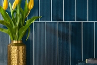 Керамическая плитка AMADIS STRIPES Zafiro Crackle 6,5х26,1см