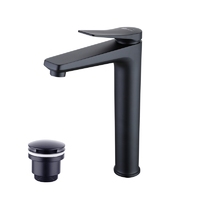 Смеситель для раковины с донным клапаном Lemark Bronx LM3709BL черный