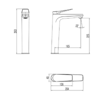 Смеситель для раковины с донным клапаном Lemark Bronx LM3709BL черный