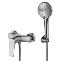 Смеситель для душа с лейкой, встраиваемый Lemark Bronx LM3703GM графит