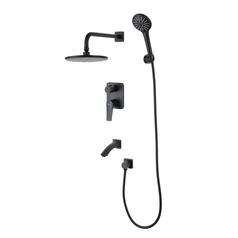 Душевой гарнитур Lemark Bronx LM3722BL, встраиваемый, черный