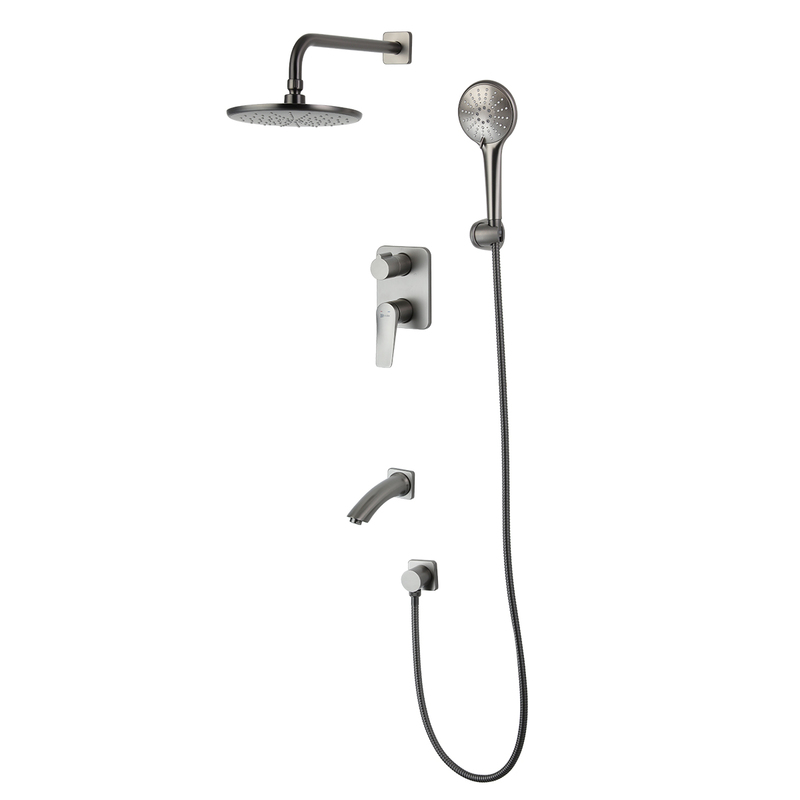 Душевой гарнитур Lemark Bronx LM3722GM, встраиваемый, графит