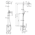 Душевой гарнитур Lemark Tropic LM7004С, регулируемый, встраиваемый, хром