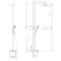 Душевой гарнитур Lemark Tropic LM7005C, регулируемый, встраиваемый, хром