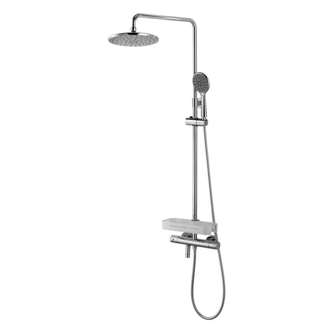 Душевой гарнитур термостатический Lemark Tropic LM7010C, регулируемый, встраиваемый, хром