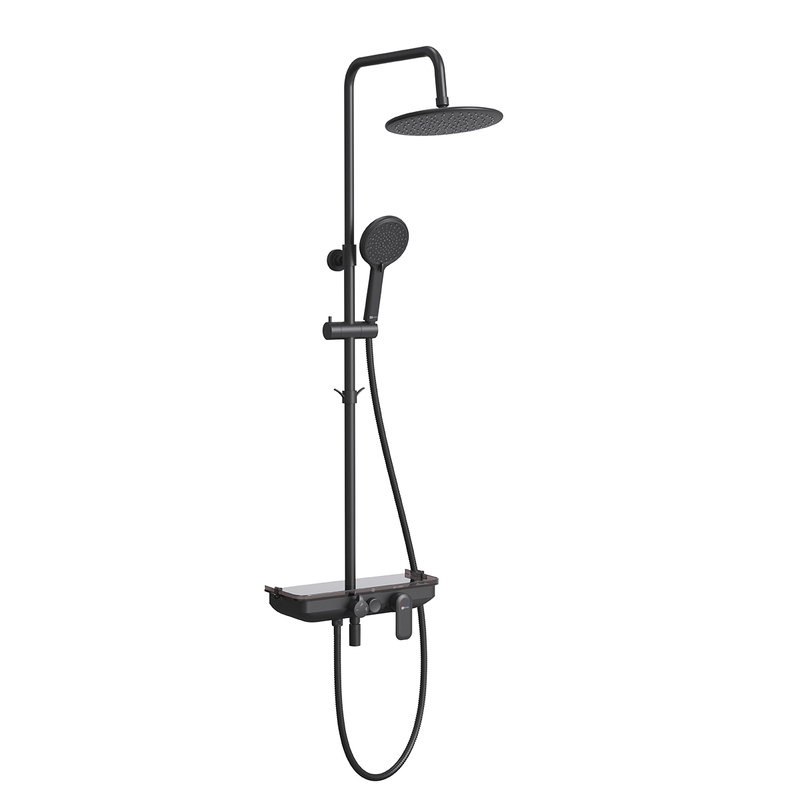 Душевой гарнитур Lemark Tropic LM7012BL, регулируемый, встраиваемый, черный