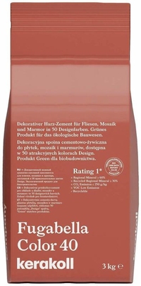 Полимерцементная затирка Kerakoll Fugabella Color цвет 40 розовый (пакет 3кг)